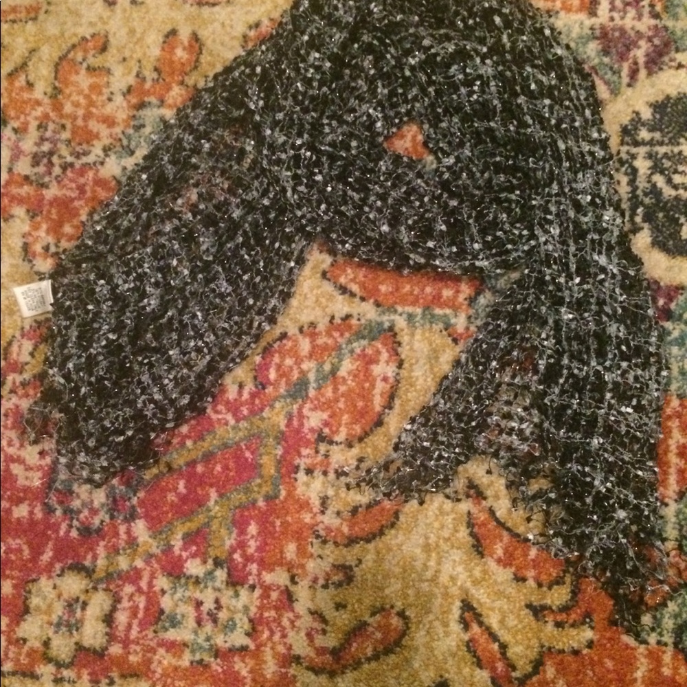 Sparkling Scarf Black & Silver